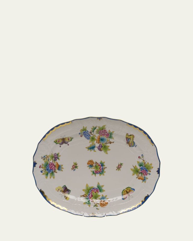 Queen Victoria Blue Platter